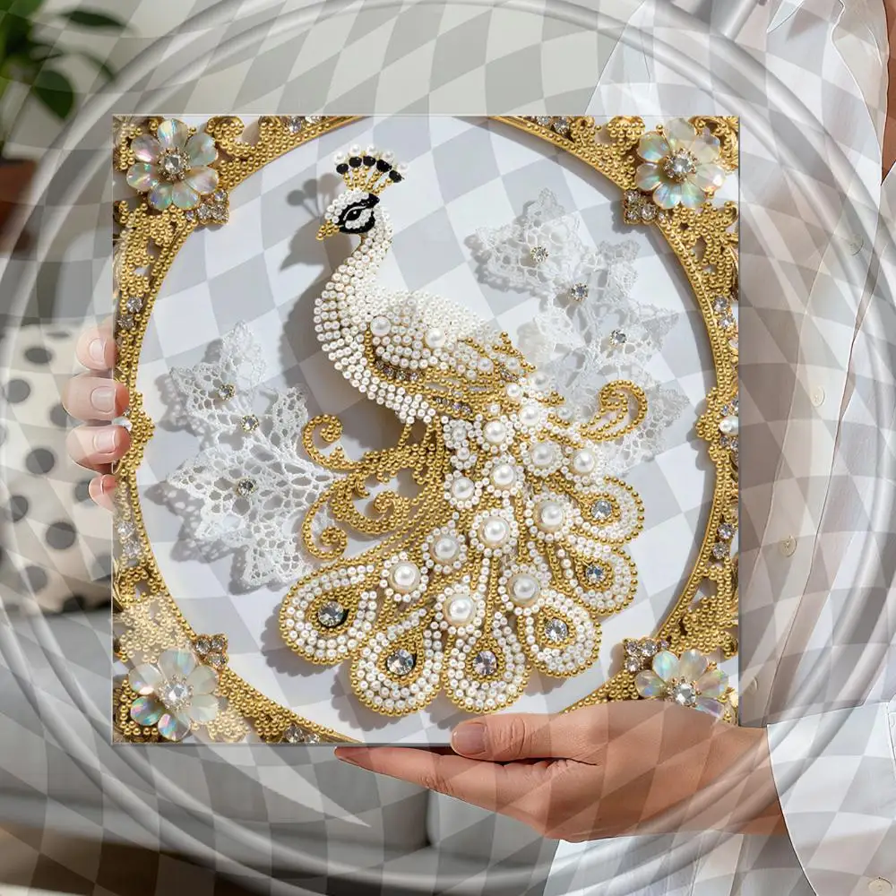 

DIY Pearl Painting Art Kits for Adults Beginners Home Wall Decor Pearl Gem Paintings Picture Arts Craft 25x25cm With Frame (ZZH008)