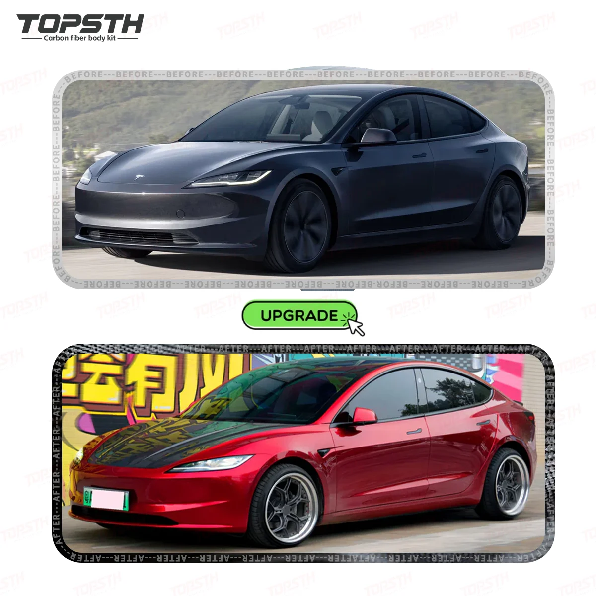 Cyber Dry Custom Lightweight Carbon Fiber Hood for 2024+ Tesla Model 3 Performance Upgrade Engine Cover New Condition