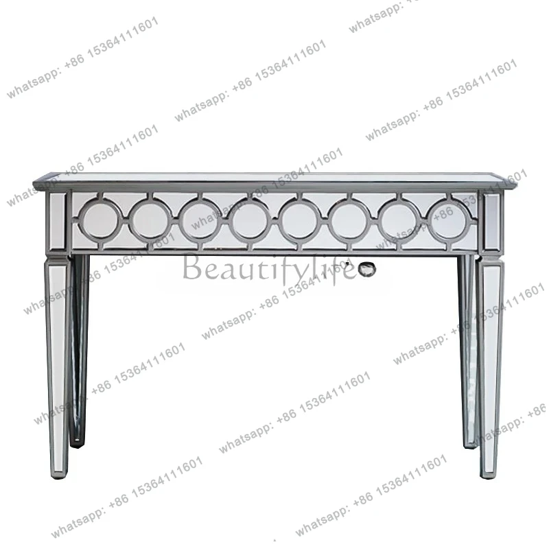 mirror entrance table glass entrance cabinet mirror furniture European neoclassical