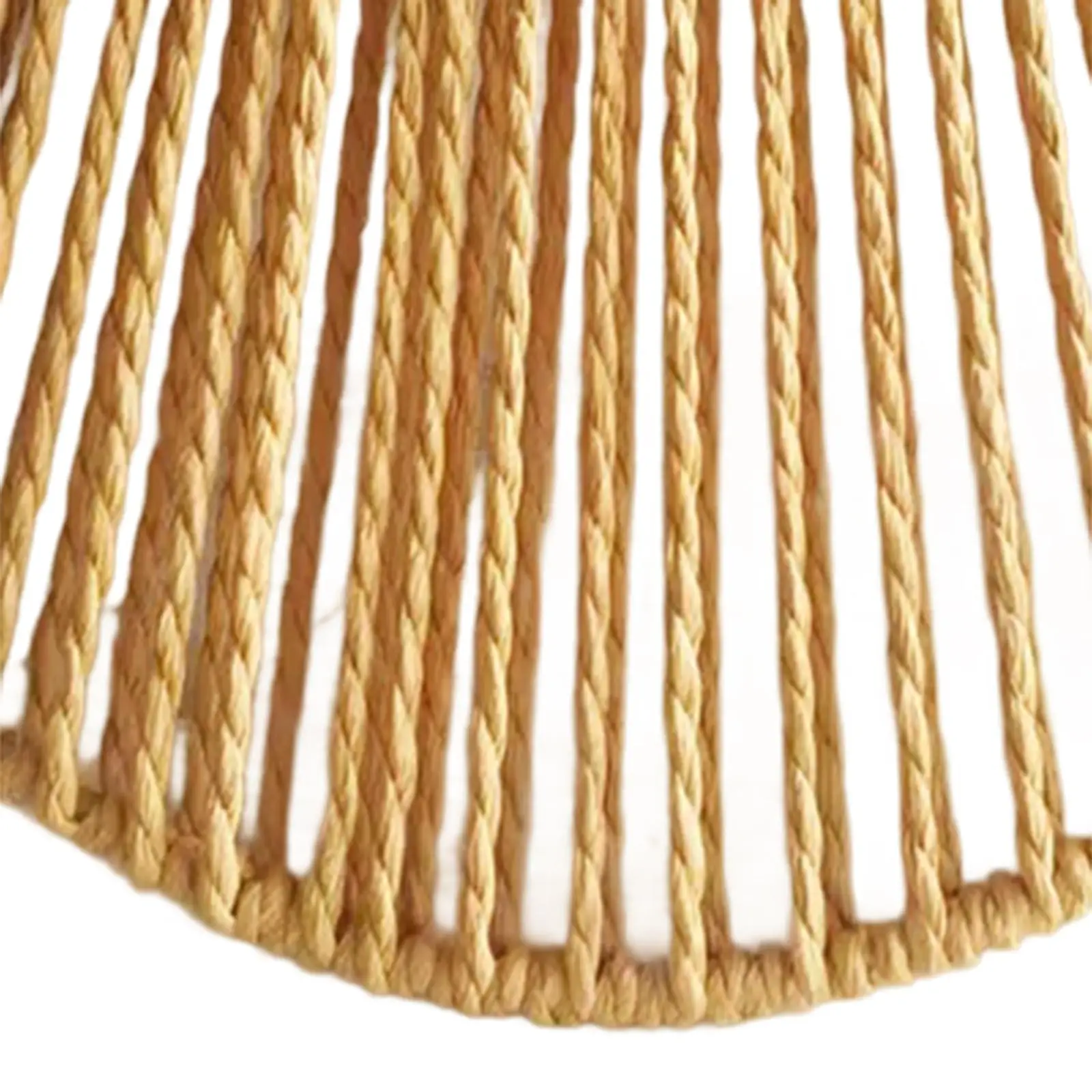 Rustic Woven Lampshade Boho Hanging Light Fixture Unique Chandelier Cover for Dining Room Bedroom Lighting