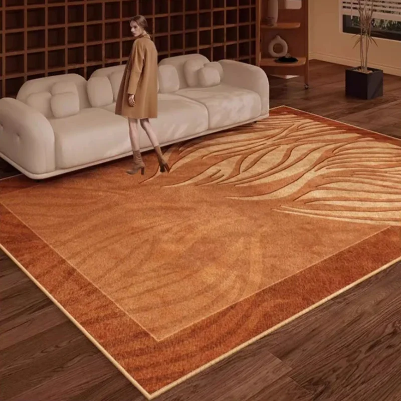 Light Luxury Carpets for Living Room American Retro Style Bedroom Decor Large Carpet Home Washable Floor Mat Anti-slip Study Rug