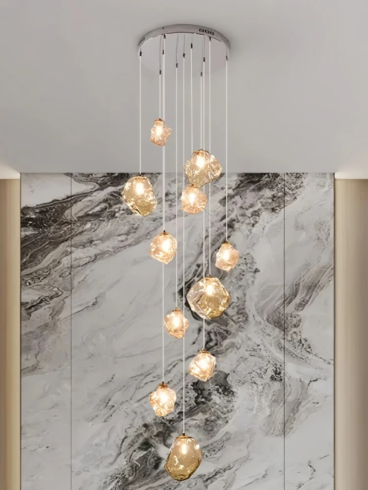 Modern Crystal LED Multi Head Living Room Pendant Lamp Decoration, Bedroom Pendant Lamp Hanging Lamp, Home Decoration Luxury