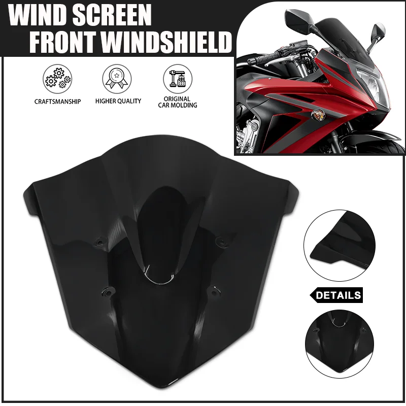 

For CBR650F 2014-2019 CBR650R CBR400R 2019-2024 Motorcycle Front ABS Windshield Windscreen Deflectors Protector cbr650f cbr650r