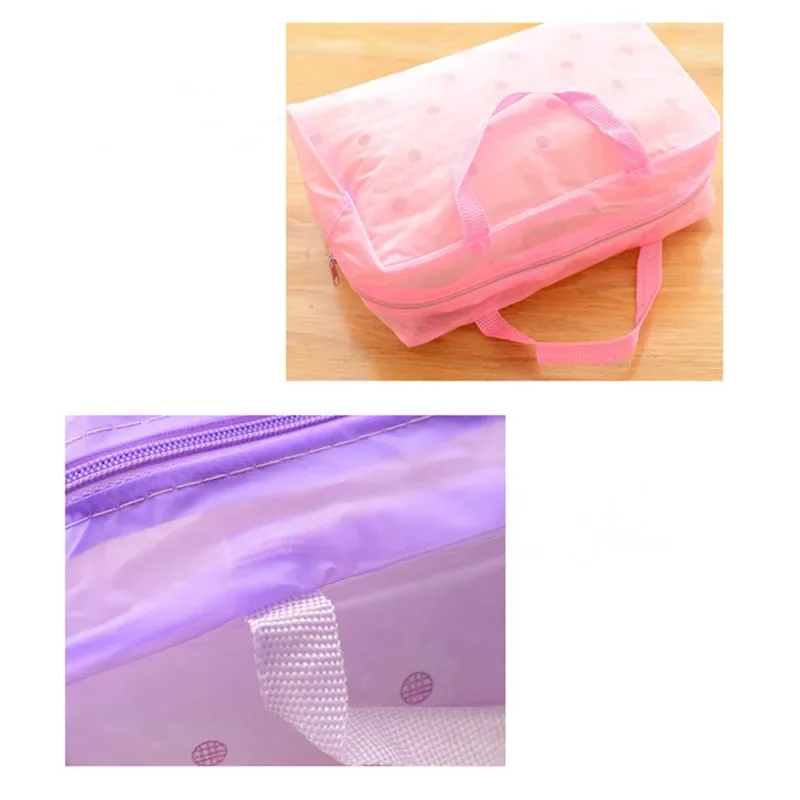 Translucent Handbag Organizer Makeup Travel Cosmetic Bag Waterproof PVC Toiletry Kits Bathroom Storage Wash Bag Daisy Handbag