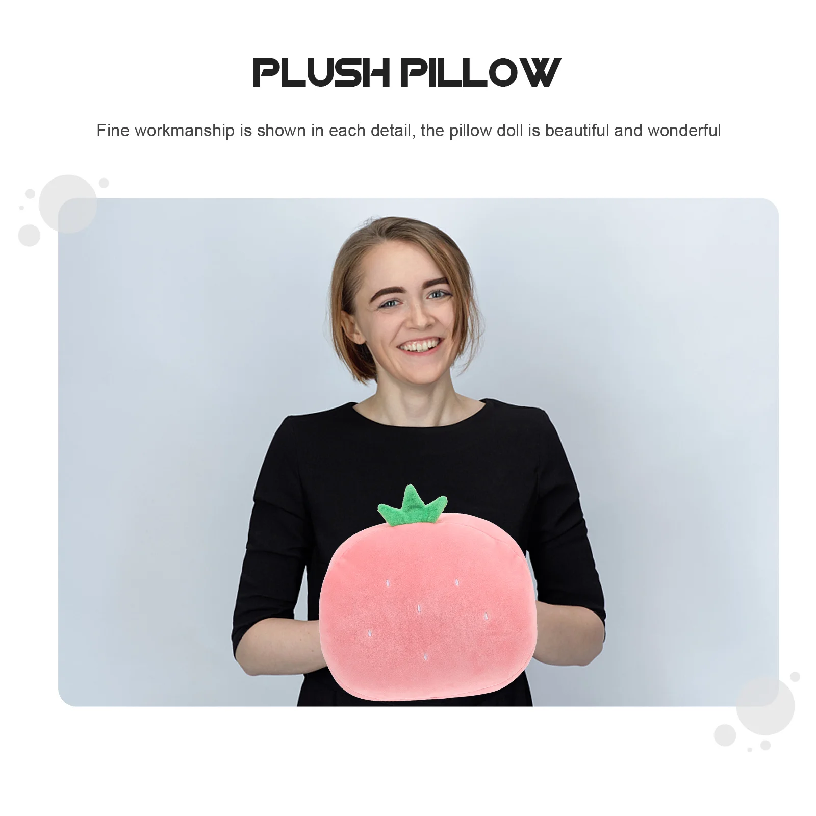 Oreiller amusant inspiré de fruits, 1 pièce, coussin rempli douce au toucher pour salon, chambre à coucher, décoration de siège de voiture, sieste confortable, soulagement de l'anxiété