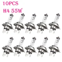 10 Uds H4 55W bombilla halógena de xenón para coche 12V 4300K haz alto y bajo faro de Coche cordero precio de fábrica estilo de Coche estacionamiento H4 Coche