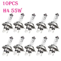 10Pcs H4 55W 할로겐 크세논 자동차 전구 12V 4300K ​​높은 낮은 빔 자동차 헤드 라이트 양고기 공장 가격 자동차 스타일링 주차 H4 Coche