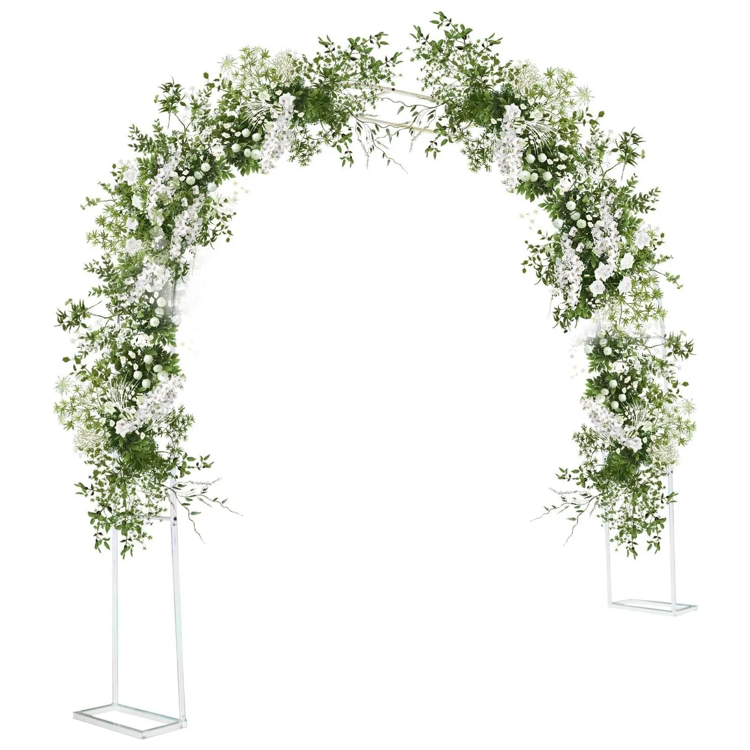 Arco de jardín con enrejado de 9.8 pies x 7.2 pies, arco de metal resistente para plantas trepadoras y ceremonias de boda al aire libre