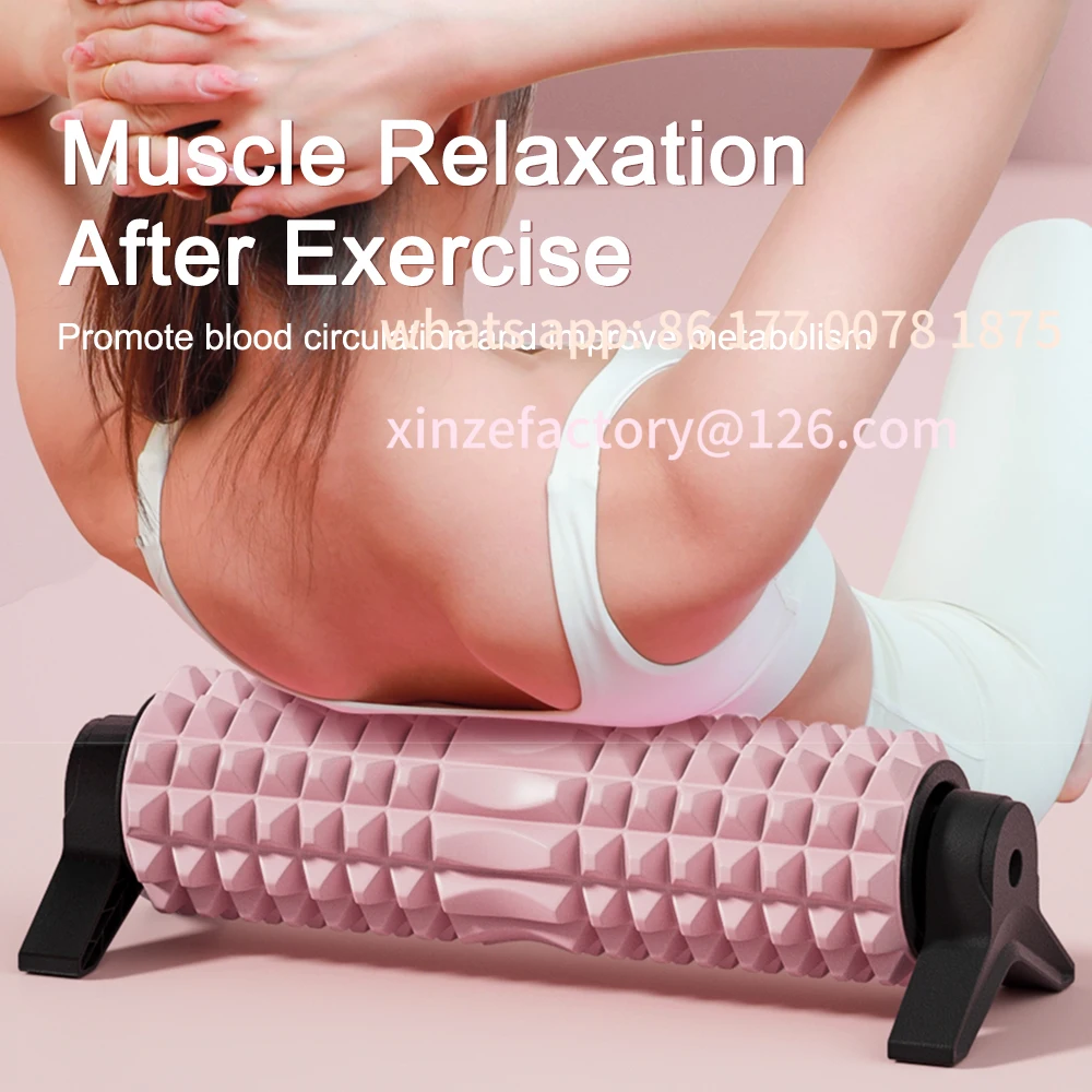 Customizable 42X12Cm Foam Roller-for Deep Tissue Massage with Stand High Load Bearing Non-Slip Surface Muscle Relaxation