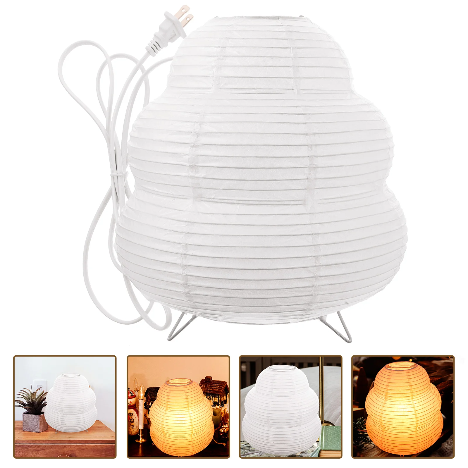 Elegant Rice Paper Lantern Soft Light Bedside Table Lamp For Small Desk Lamp With E14 Socket Japanese Style Floor Lamps Indoor