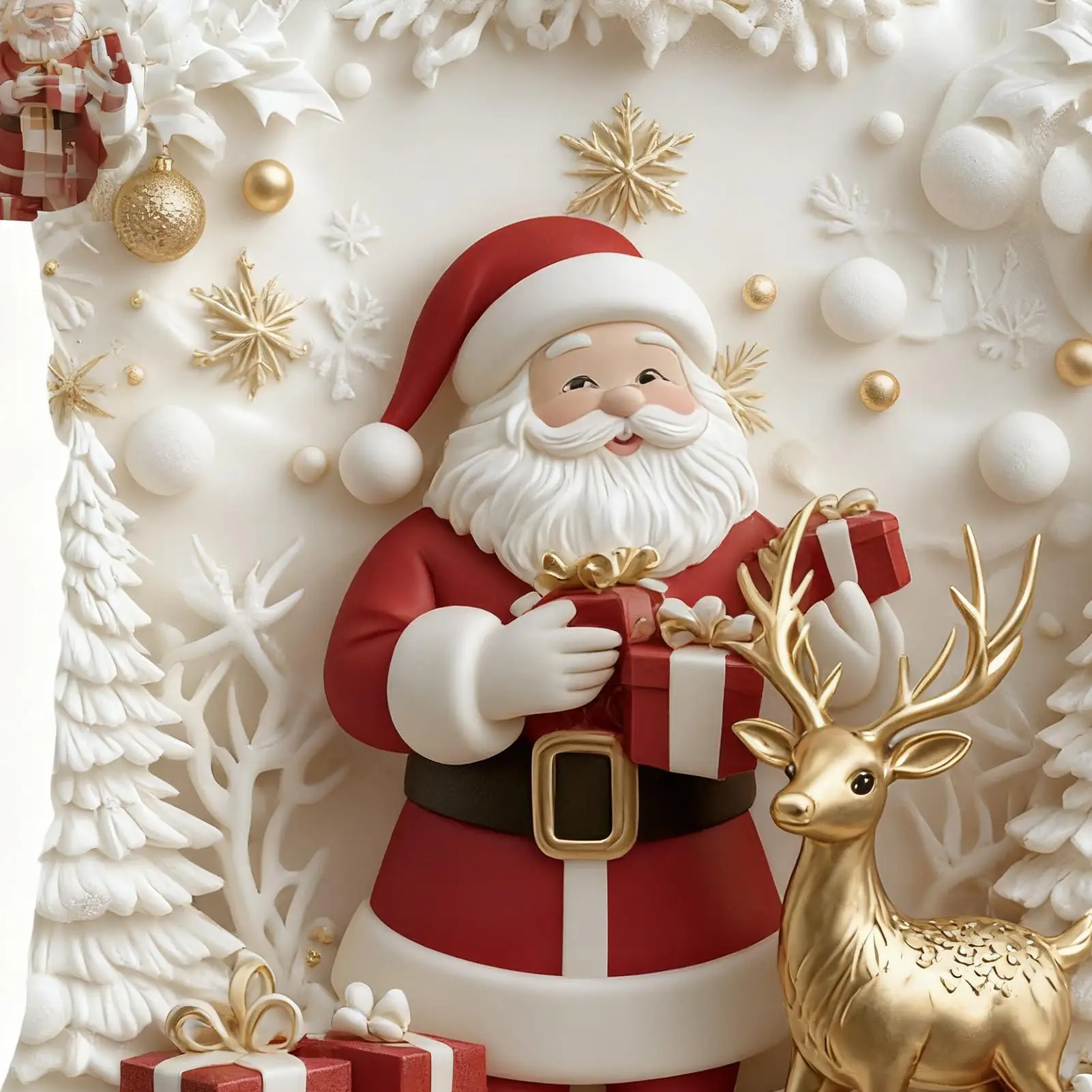 

Рождественские наволочки 18x18 дюймов с принтами оленей и Санта-Клауса, декор, 4 шт., праздничные наволочки для друзей, дома в помещении