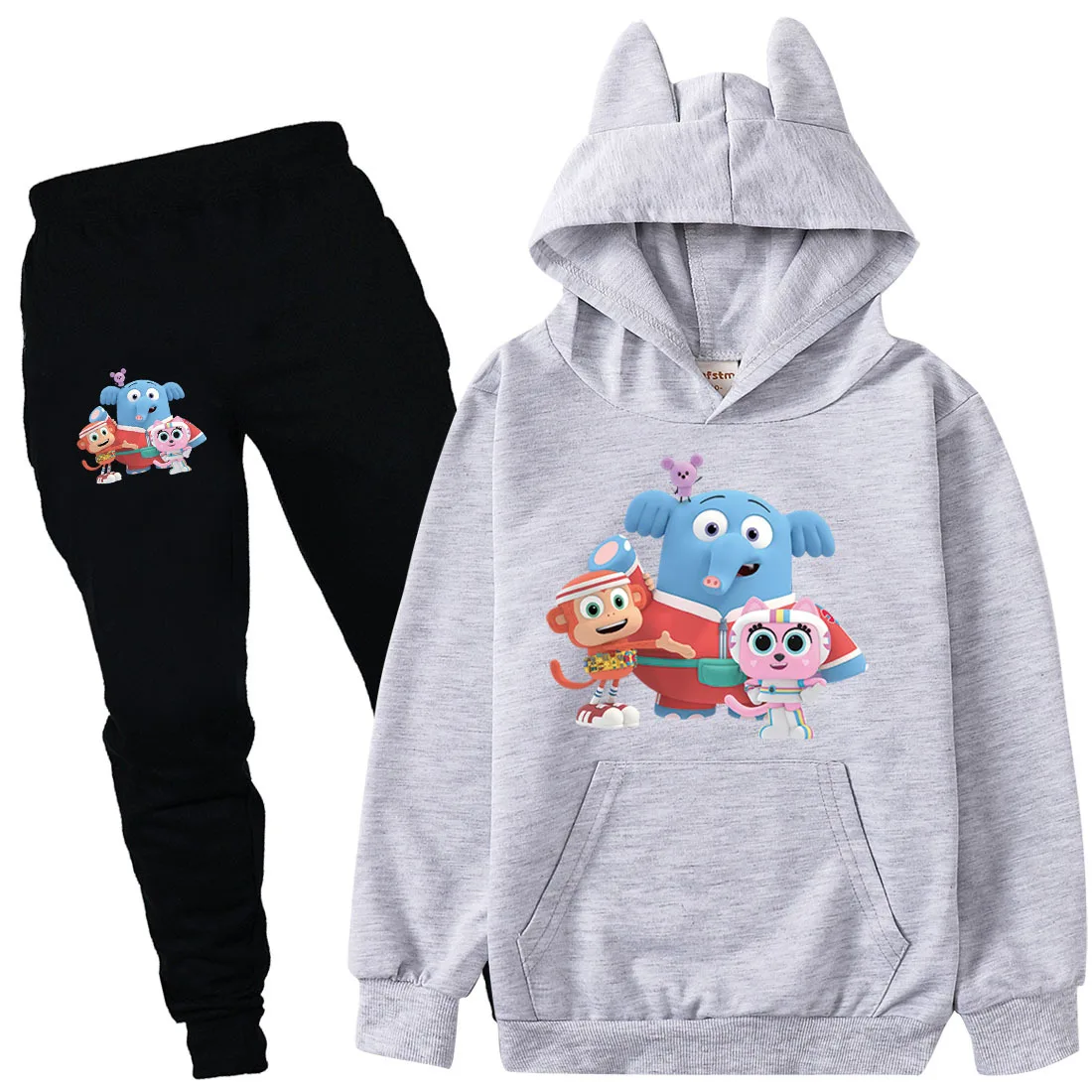 

Movie Chico BonBon Cosutme Kids Clothing Sets Toddler Girls Cartoon Monkey Hoodies Sweatshirt Pants 2Pcs Tracksuits Boys Clothes