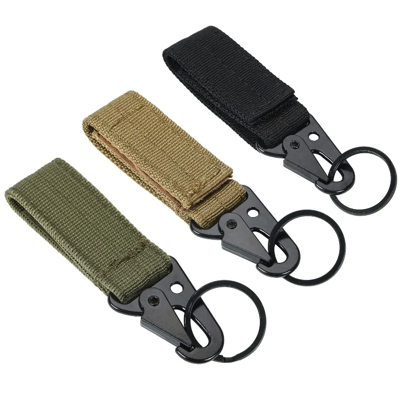 Tactical Carabiner Backpack Hooks Olecranon Molle Hook Survival Gear Nylon Keychain Clasp Outdoor Hunting Clothing Accessories