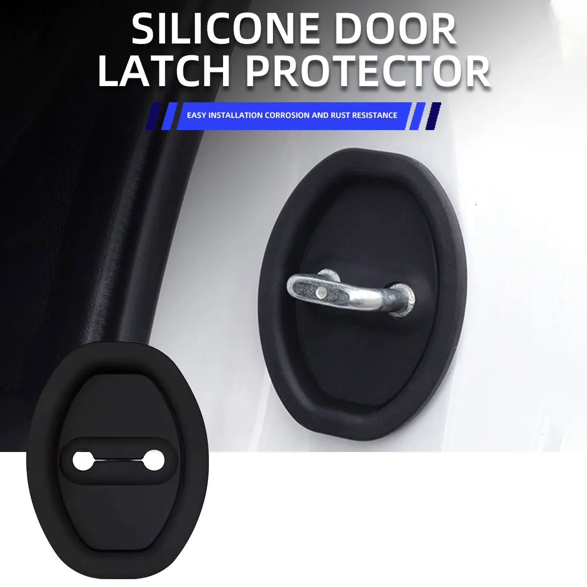 Car Door Lock Cover Silicone Car Door Mute Damping Door Lock Cushion Anti-collision Door Handle Cover Door Lock Latches Cover 