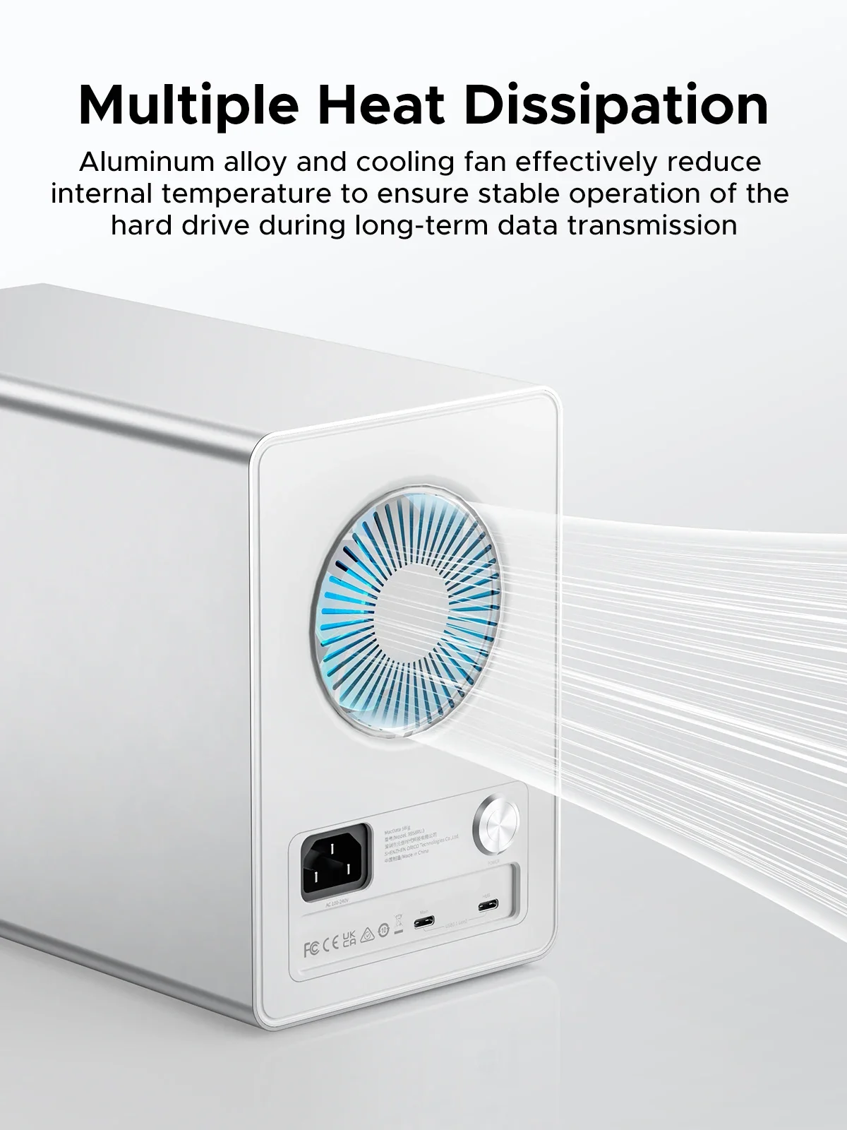 ORICO-Daisy Chain Typ-C 10 Gbit/s HDD-Dockingstation unterstützt RAID 150 W Leistung für Apple Device 5Bay DAS Studio Series 3,5 Zoll – Detail 10