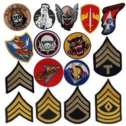Collection Type Military Armband Collection Patch 3D Embroidered Flight Jacket Epaulet WWII Sticker Backpack Hook Loop Patch