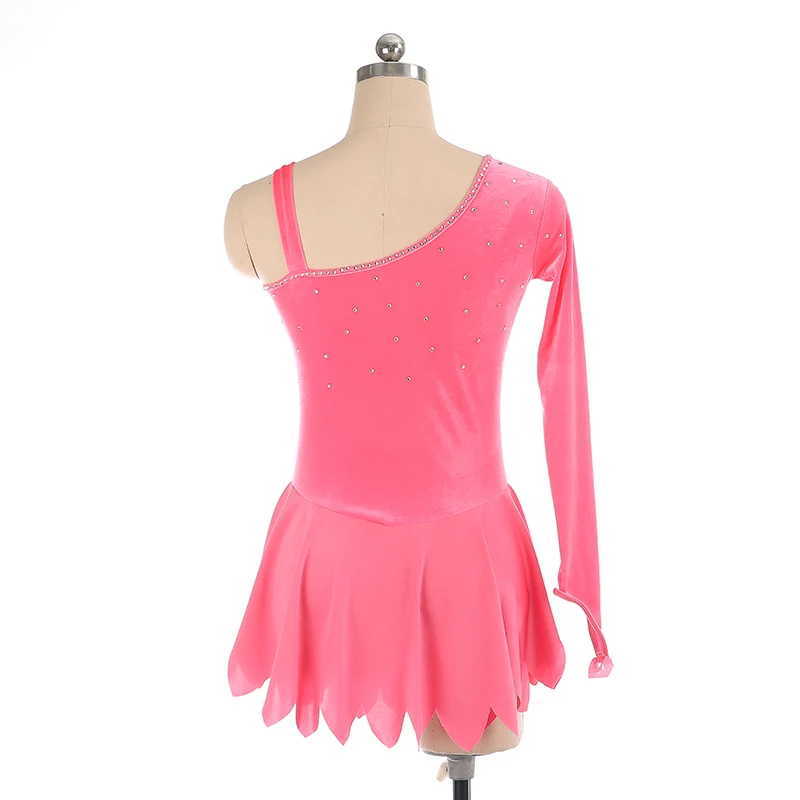 Figure Skating Dress Women's Competition Dress Children's Rhythmic Gymnastics Performance Black Velvet Dress