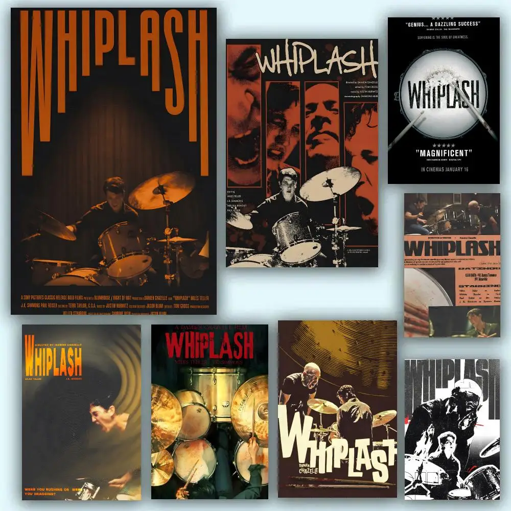 Whiplash Movie Intense Jazz Poster Self-adhesive Advanced Aesthetic Printing Paper Wall Art for Living Room Home Decor
