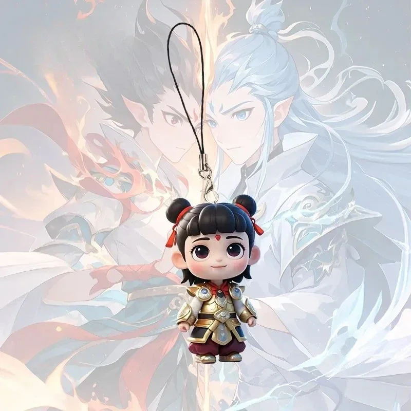 1 pièce/3 pièces Nezha 2 accessoires de Cosplay le démon enfants périphérique Nezha Ao Bing porte-clés Kawaii pendentif enfants cadeaux d'anniversaire