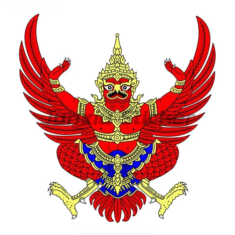 Thailand National Flag Garuda Emblem of Thailand Red Bird Car Sticker Funny Colorful Auto Automobile Decals Car-styling Decal