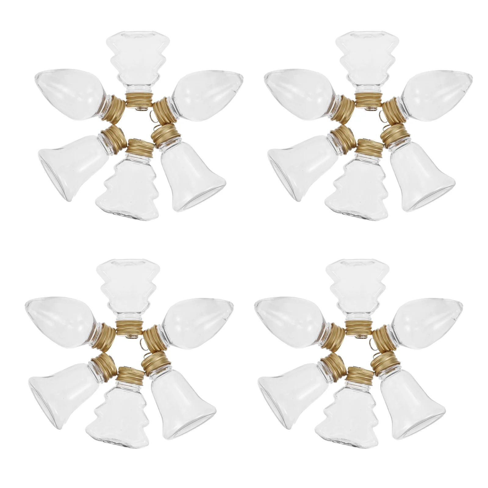 

24Pcs Christmas Sand Art Bottles Clear Plastic Ornament Bottles Fillable for DIY Holiday Candy Jars Party Decorations