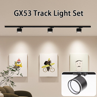 Modern Led Ceiling Light Track Light Set GX53 Replaceable Bulb AC85-265V Led Lights Room Ceiling Light Fixture For Living Room