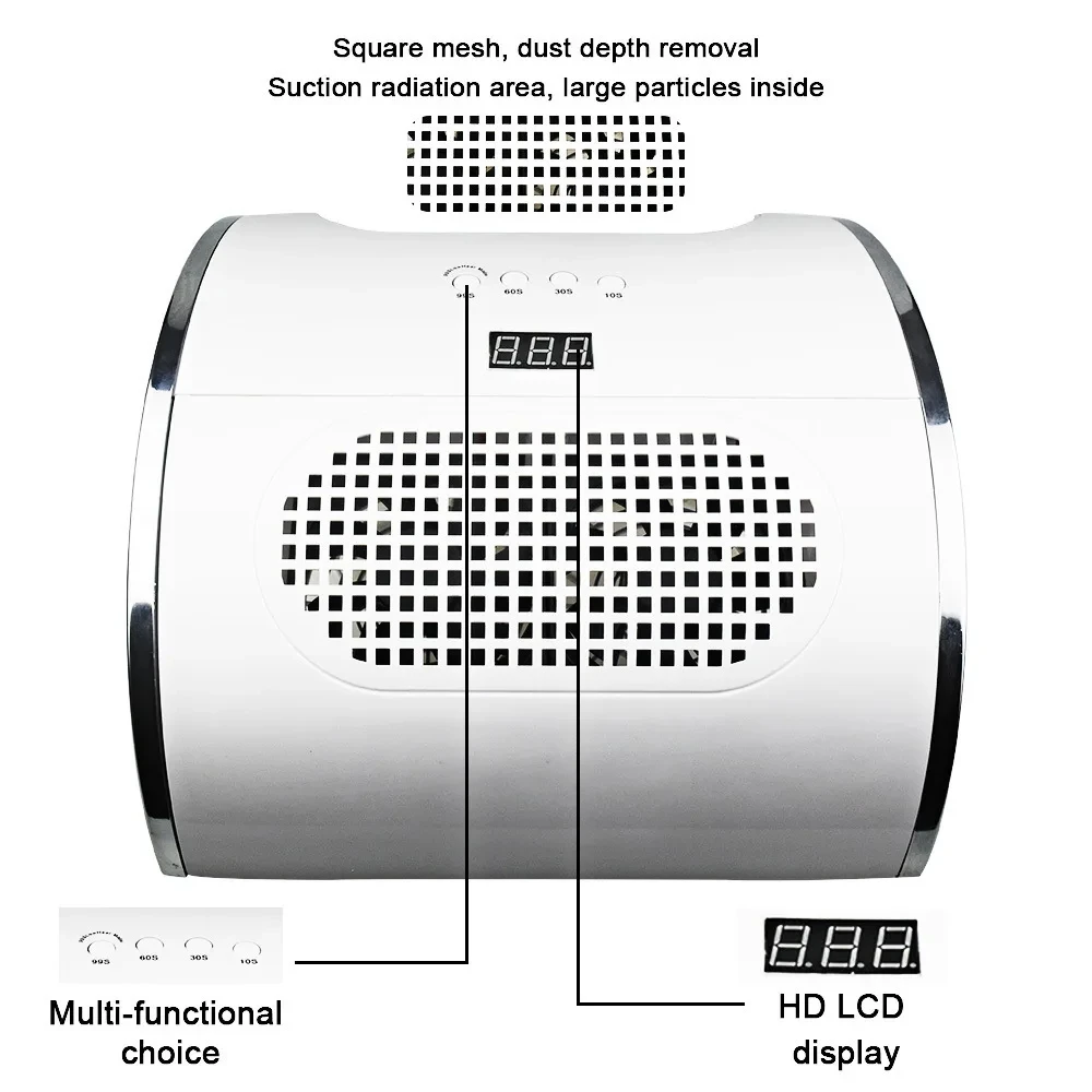 new 2 in 1 nail vacuum cleaner phototherapy machine quick-drying nail lamp dust removal phototherapy integrated machine