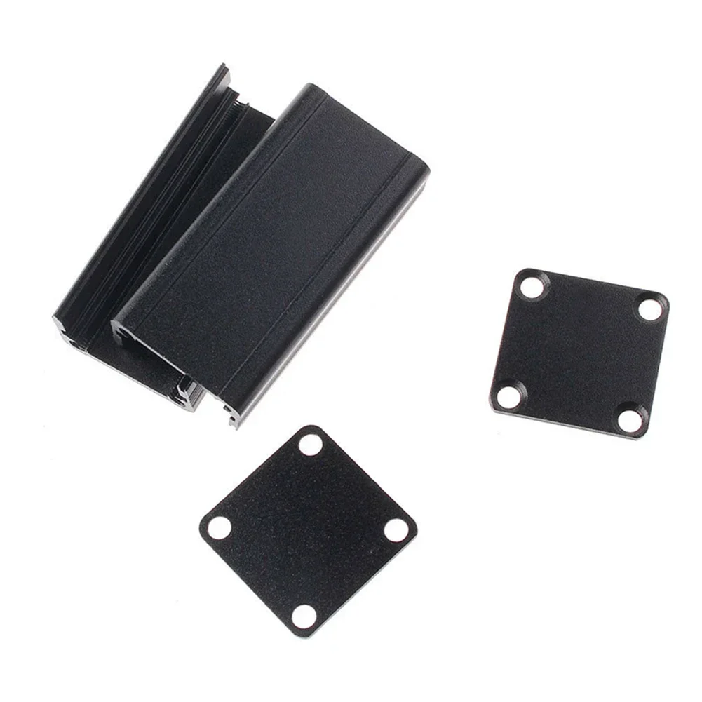 5pcs อัด PCB อลูมิเนียมกล่องสีดําอิเล็กทรอนิกส์โครงการ DIY 50x25x25 มม.ไฟฟ้าสีดําอิเล็กทรอนิกส์โครงการกล่อง