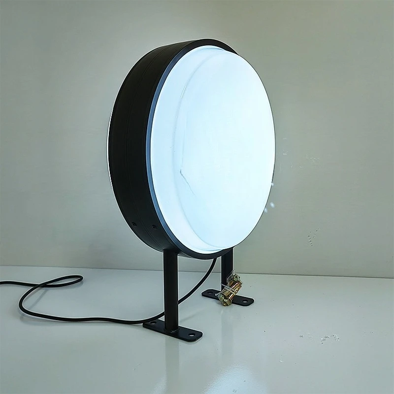 Deposit-Customized round blister light box, side-hanging signs, double-sided display led billboards
