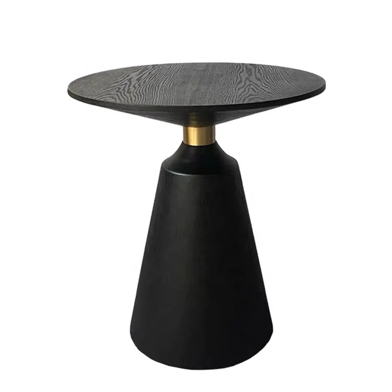 Black Wooden Round Cafe