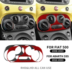 Real Soft Carbon Fiber For Fiat 500 2008-2024 Abarth 595 2012 2013 2014 2015 2016-2024 Abarth 695 2017-2024 AC Control Frame