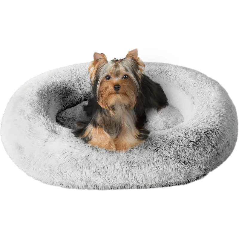 Orthopedic Calming Dog Bed for Large Dogs, Anti Anxiety Pet Bed with Supportive Foam, Removable Washable Oval Bed,