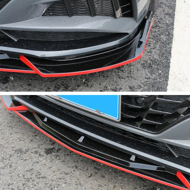 Front Splitter for Hyundai Sonata 10th 2019-2024 Carbon Surface Bumper Skirt Body Kit Lip Spoiler