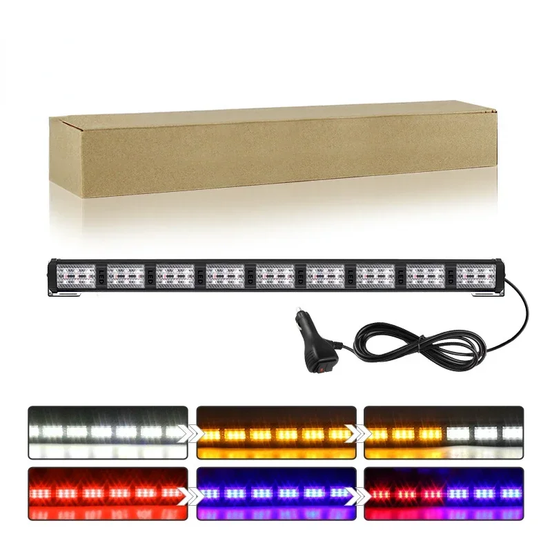 Best Durable 54W Car LED Color Changing Bar Light 9P Car Multifunctional Strobe Light Engineering Car Signal Explosion Warning L
