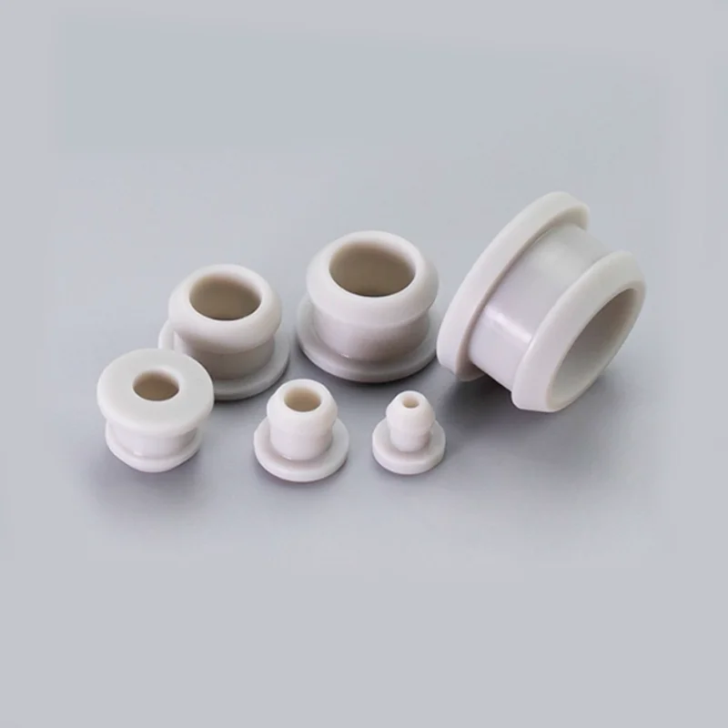 Snap Bushing Cable Grommet Split Open Clip Reverse Buckle Wire Protective Sleeve Through Hole Cable Gasket Gray 10Pcs