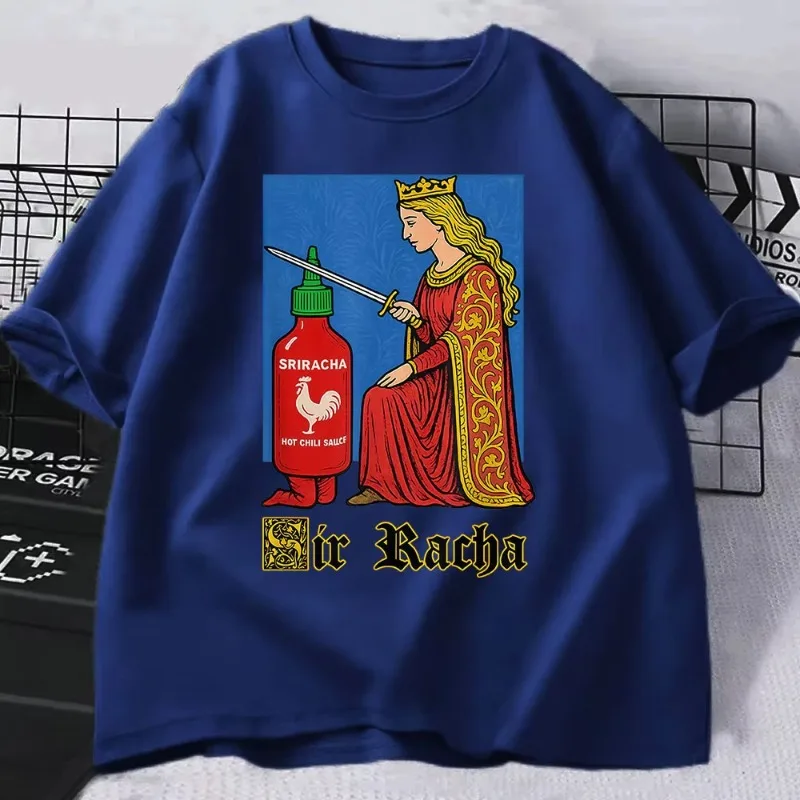Sir Racha drôle Sauce Chili graphique T-Shirt hommes femmes vêtements de haute qualité décontracté coton à manches courtes T-Shirts mode T-Shirts