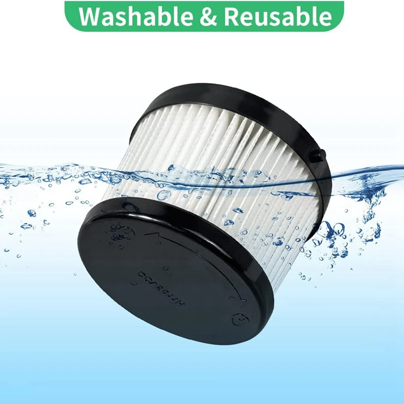 Filtro HEPA DCV5011H para aspiradora de mano inalámbrica, 2 piezas, repuestos con 4 filtros de manga de espuma y 1 cepillo, DCV501HB