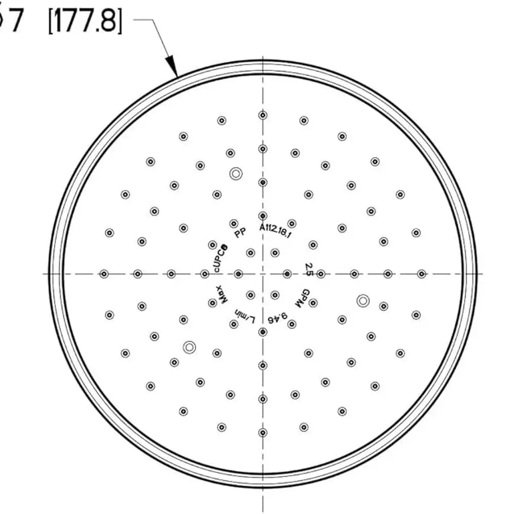 رأس دش علوي برونزي توسكان مقاس 15 بوصة #2