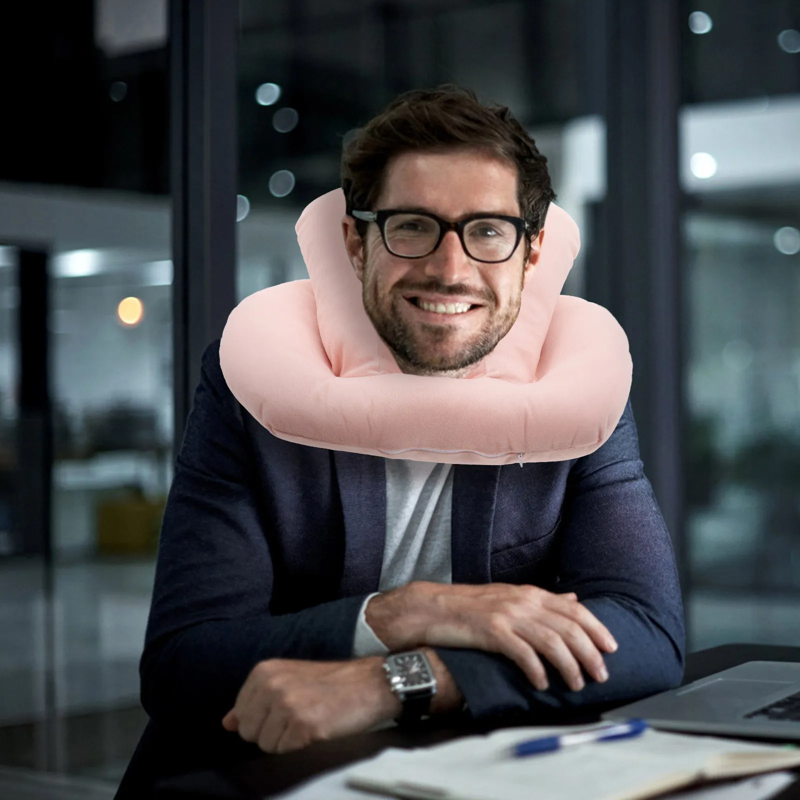 Premium Ergonomic Nap Pillow Desktop Sleeping Pillow for Office Home School Portable Face-Down Siesta Cushion Comfortable PP view 3