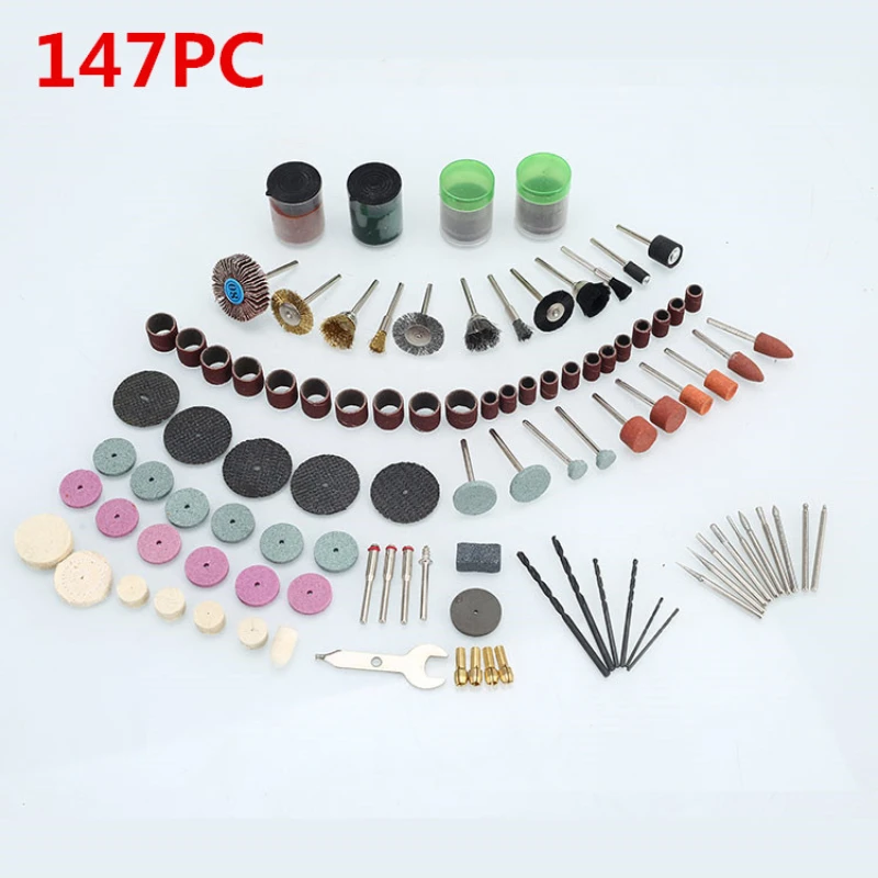40~147Pcs Power Tools Rotary Tool Accessory Set Fits Dremel Drill Grinding Polishing Accessories Mini Saw Blade Abrasive Tool
