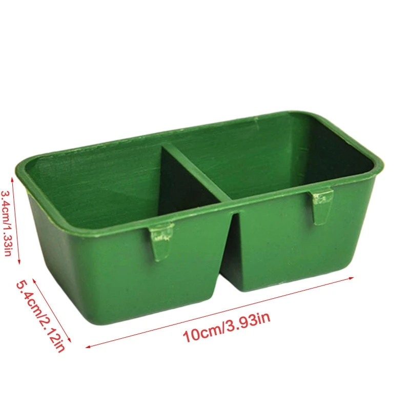 Bird Feeder Drinking Water Cups Plastic Hanging Bowls with Hooks for Cage