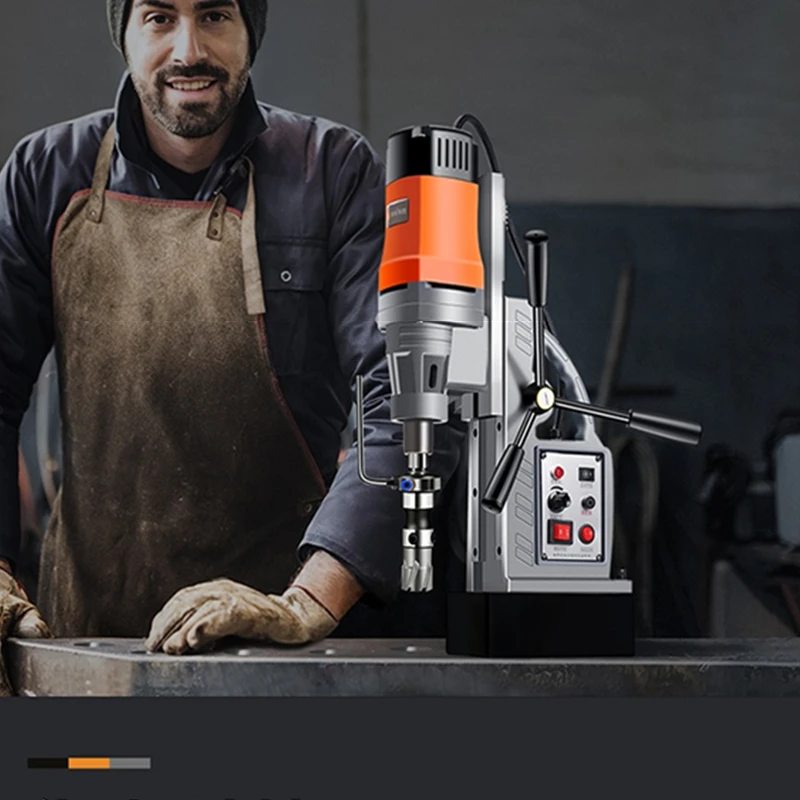 Electric Bench Drilling Machine Magnetic Twist Bench Rig Drill Press for Engineering Steel Structure 16 18 25 35 Annular Cutter