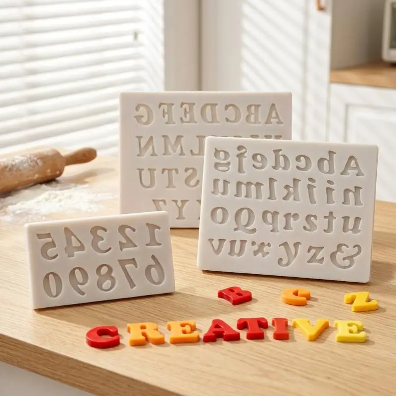 1Pcs Alphabet Number Silicone Mold Cake Decorating Tools DIY Letter Number Fondant Chocolate Jelly Candy Pastry Baking Mould