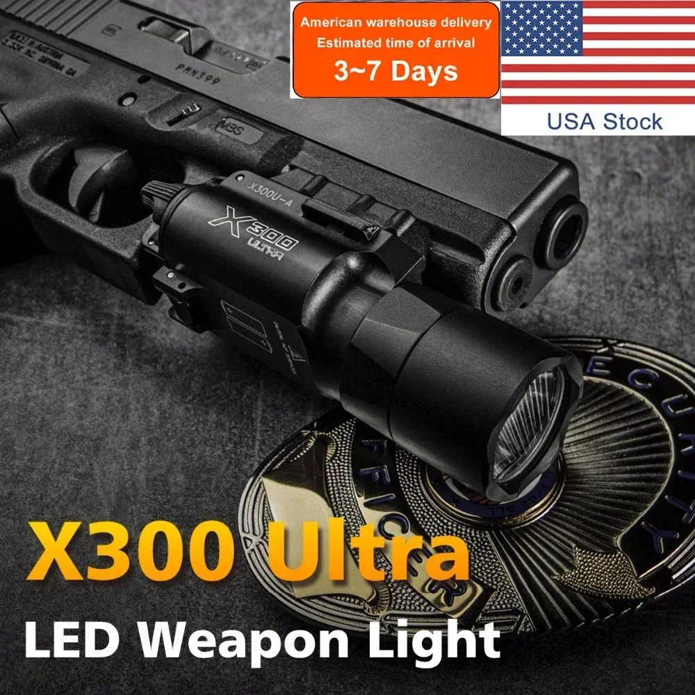 Tactical Surefire X300 X300U X300UH-B XH35 Pistol X300V Scout Light Weapon Gun Light Lanterna Rifle Strobe Flashlight Hunting