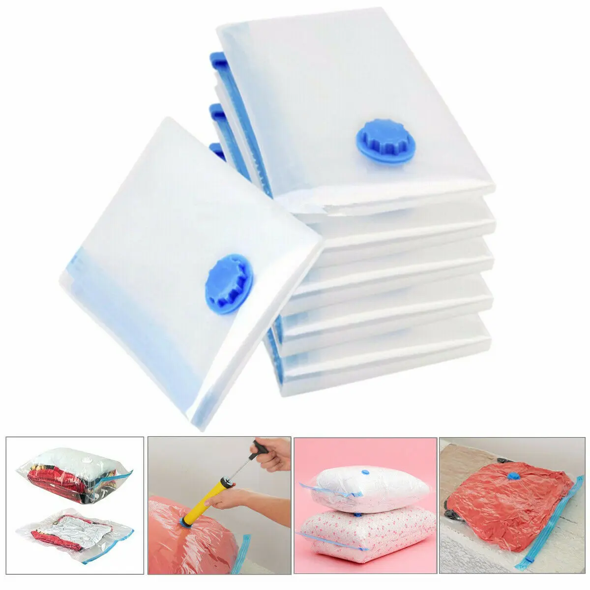 1PC Convenient Vacuum Bag Home Organizer Quilts Clothes Vacuum Storage Sack Waterproof Compression travel Saving Space air Bags