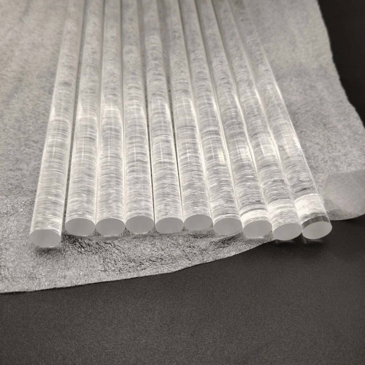 High Temperature Resistant High Purity Fused Quartz Glass Round Rod Melting Stirring Grinding Rod Flat Bottom Light Guide