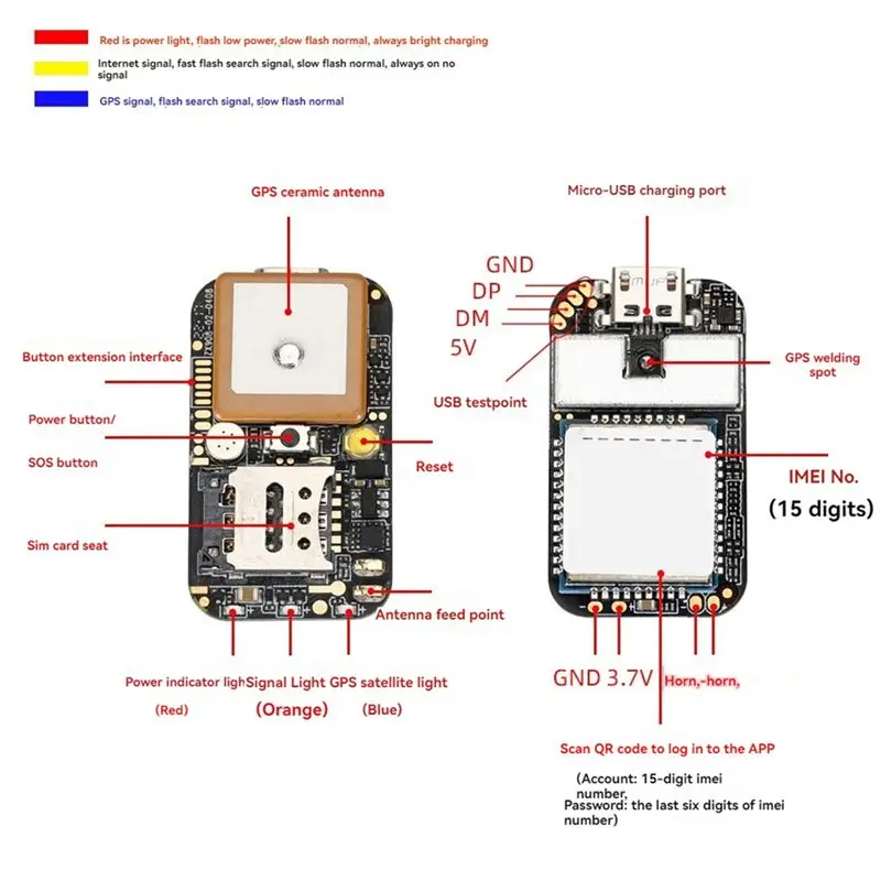 Customer Favorite ZX908 Mini 4G GPS Tracker PCBA Chip Board For Vehicle Car Person Tracking System Wireless WIFI Beidou Satellit