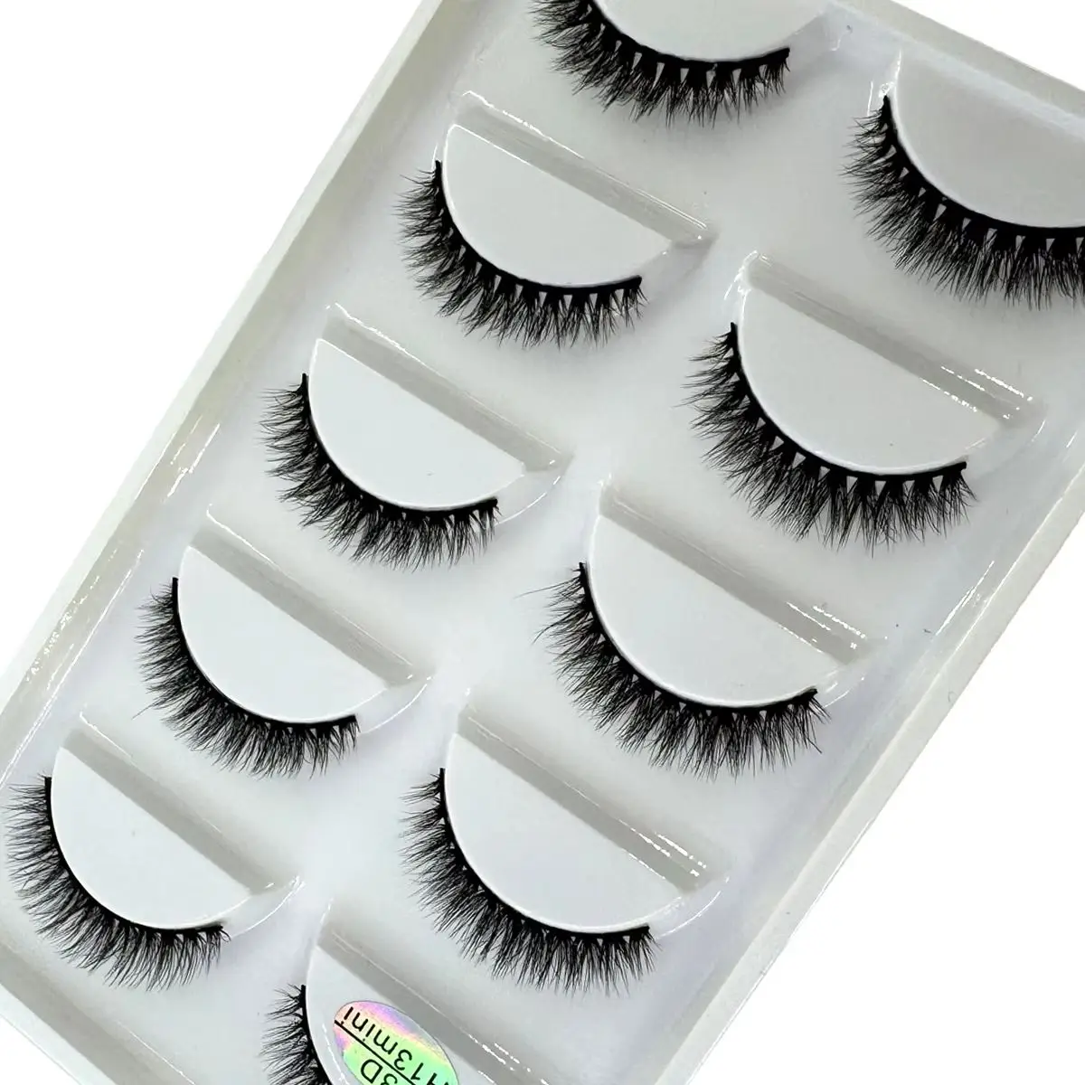 New Full 5 Pairs one box 3D Mink Hair False Eyelashes Natural Thick Long Eye Lashes Wispy Makeup Beauty Extension Tools H13mini