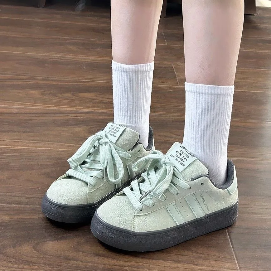 Retro Stripe Platform Sneakers for Women Fashion Casual Spring Autumn Board Shoes Female New Designer Zapatos De Mujer