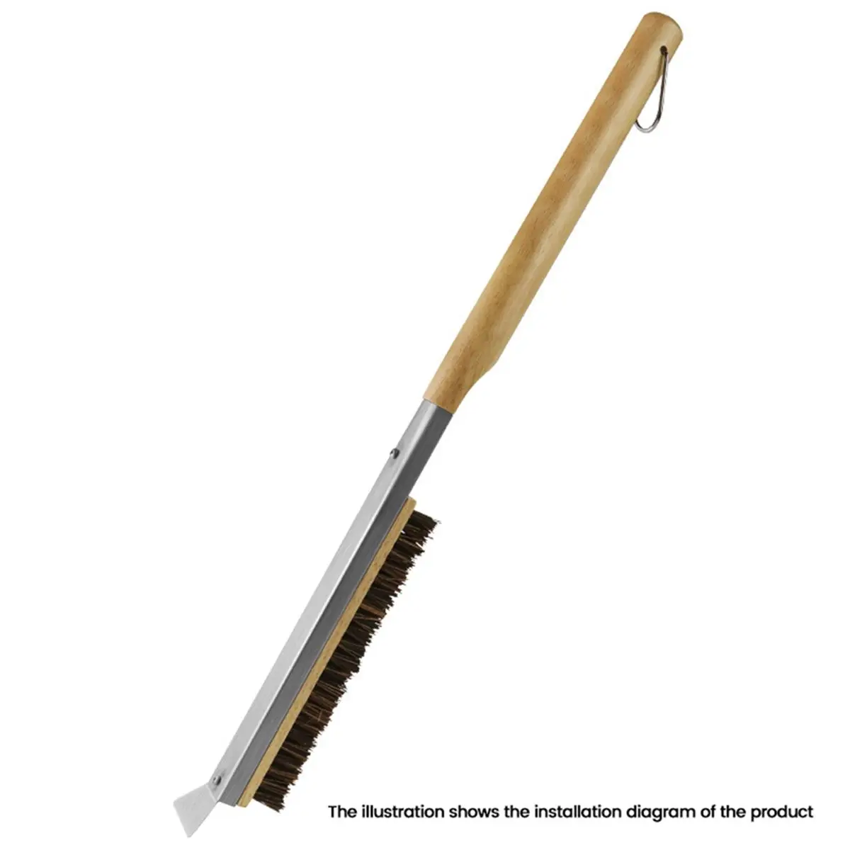 Pizza Oven Cleaning Brush Replacement Coconut Fiber Brush Steel Wire Brush for Efficient Oven Grill Cleaning